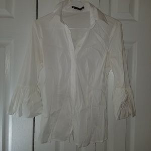 BCBG 3/4 Flair Sleeve Button Up Shirt